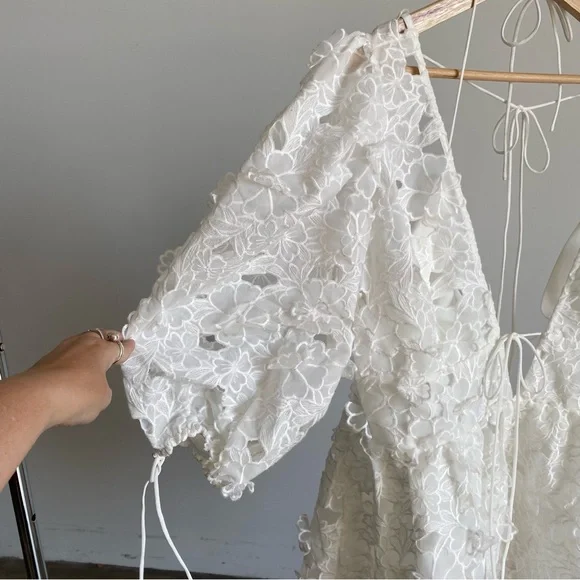 $230 NWT White For Love And Lemons “Leighton” Mini Dress Sz 2X - Picture 8 of 12